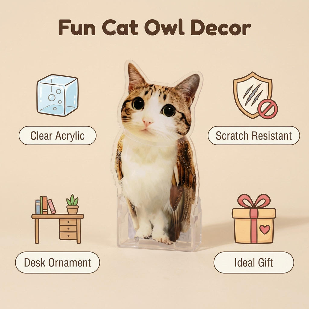 Meowl Shaking Head Ornament