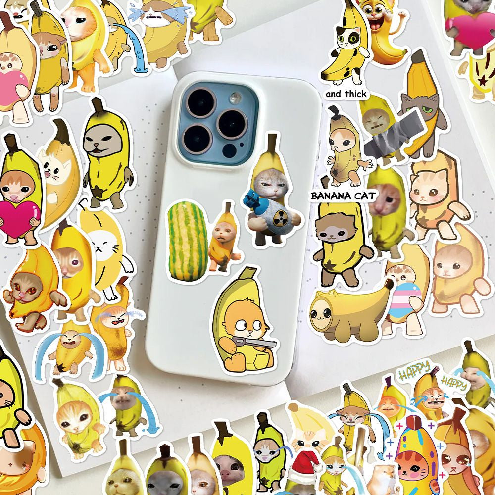 50 Unique Banana Cat Stickers