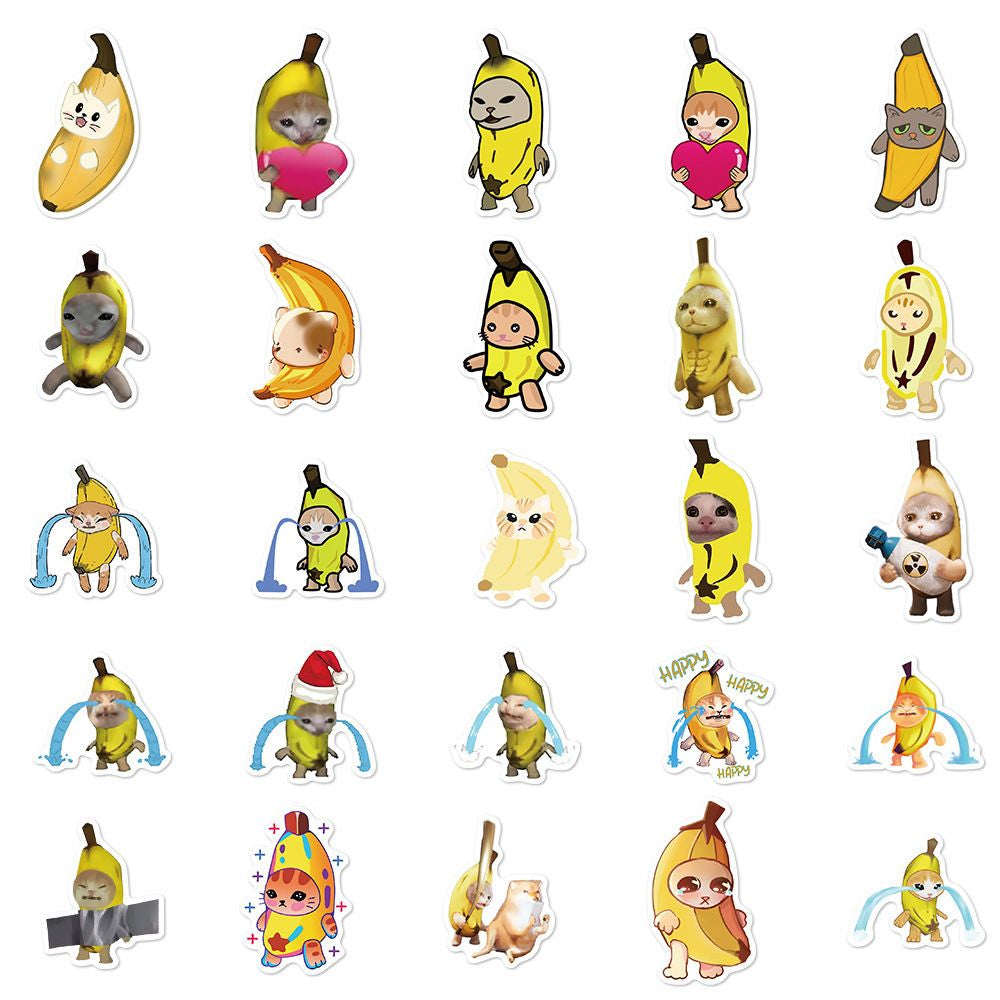 50 Unique Banana Cat Stickers
