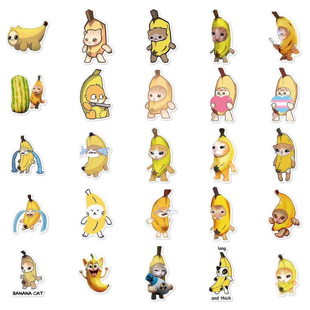50 Unique Banana Cat Stickers