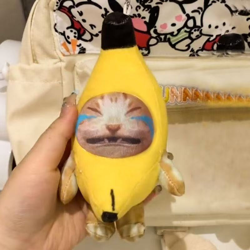 Banana Cat Squeeze Sound Plush Toy Charm