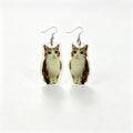 Meowl Acrylic Dangle Earrings