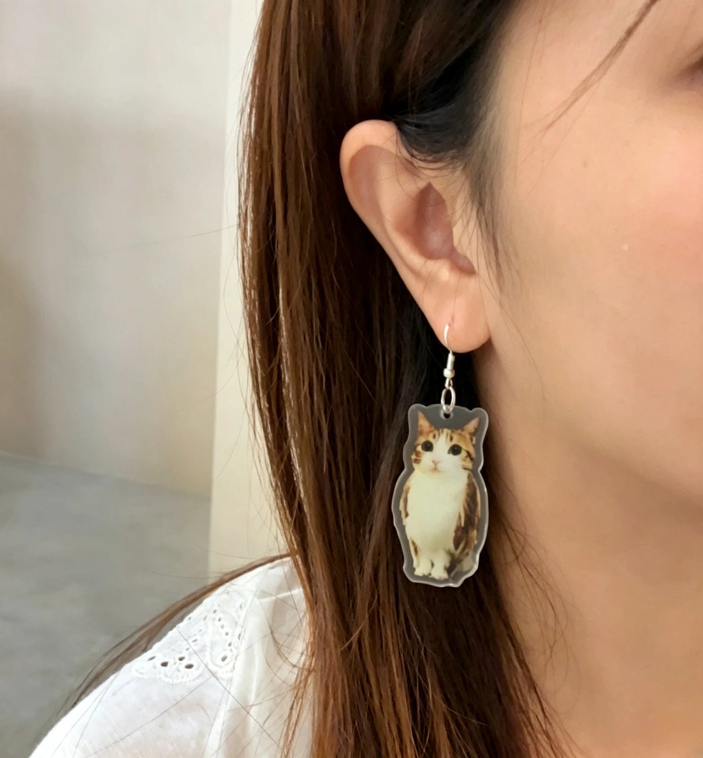Meowl Acrylic Dangle Earrings