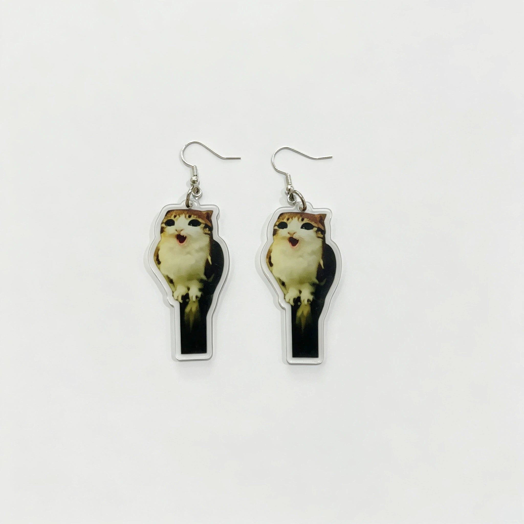 Meowl Acrylic Dangle Earrings