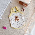 Cute Cartoon Print Pet Sling Tank Top, Breathable Ribbed Summer Vest for Small Cats & Dogs Maltese Bichon Puppy Kitten