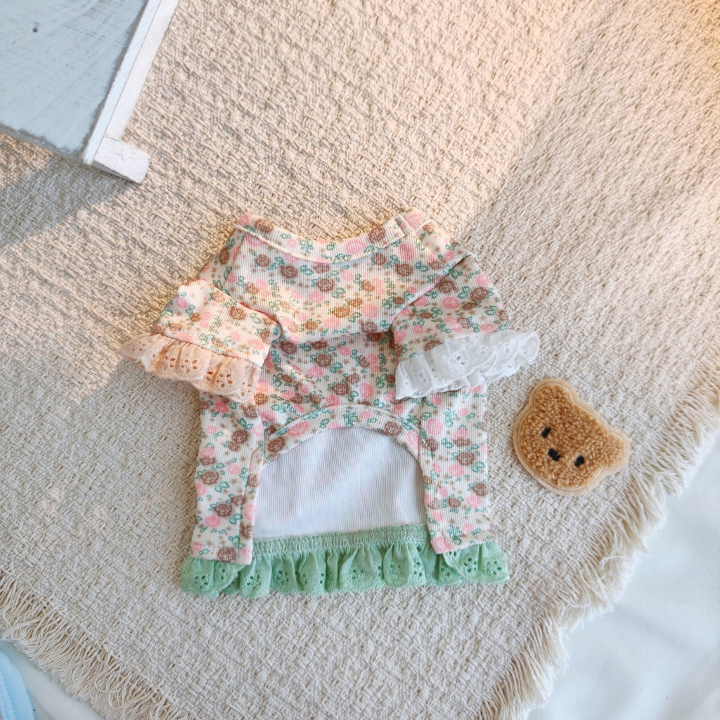 Cute Floral Daisy Pet Blouse, Lightweight Summer Outfit for Small Puppies and Kittens
