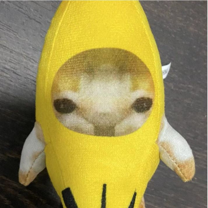 Banana Cat Squeeze Sound Plush Toy Charm