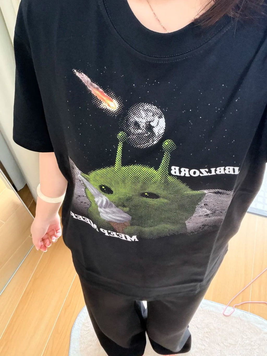 Alien Starry Print Short-Sleeve T-Shirt