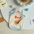 Cute Ice Cream Print Pet Sling Dress, Soft Pleated Skirt Summer Vest for Small Dogs & Kittens Maltese Bichon
