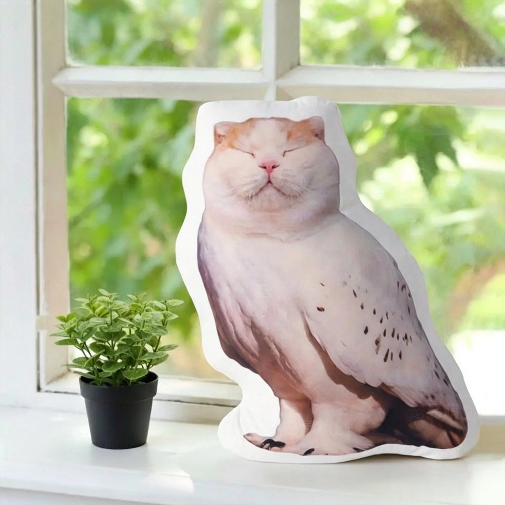 Meowl Trio Plush Pillow（Double‑Sided Print）