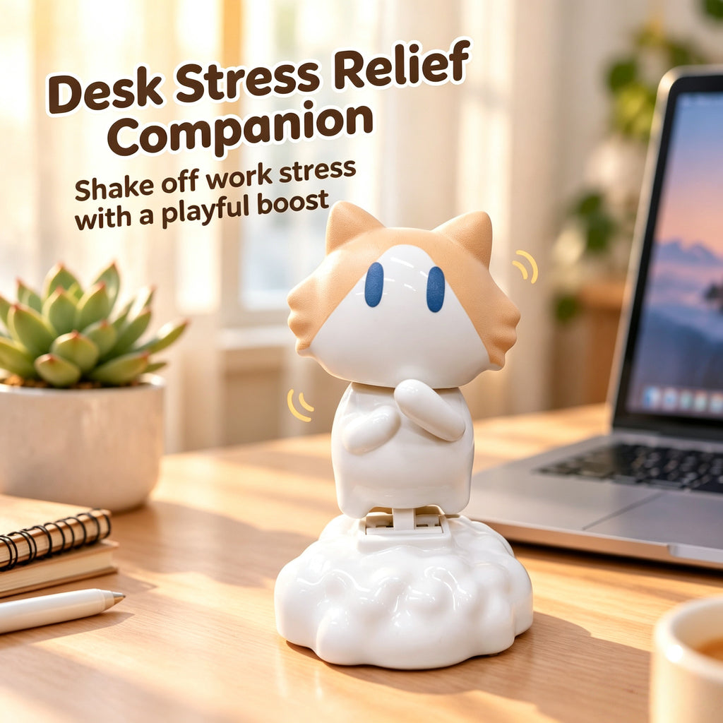 Wiggling Monthly Salary Cat, Desktop Stress Relief Toy