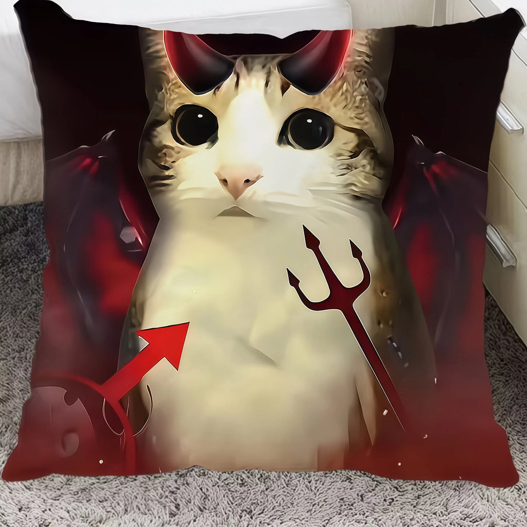 Meowl Meme Double Sided Pillow Cover,（ No Filler）