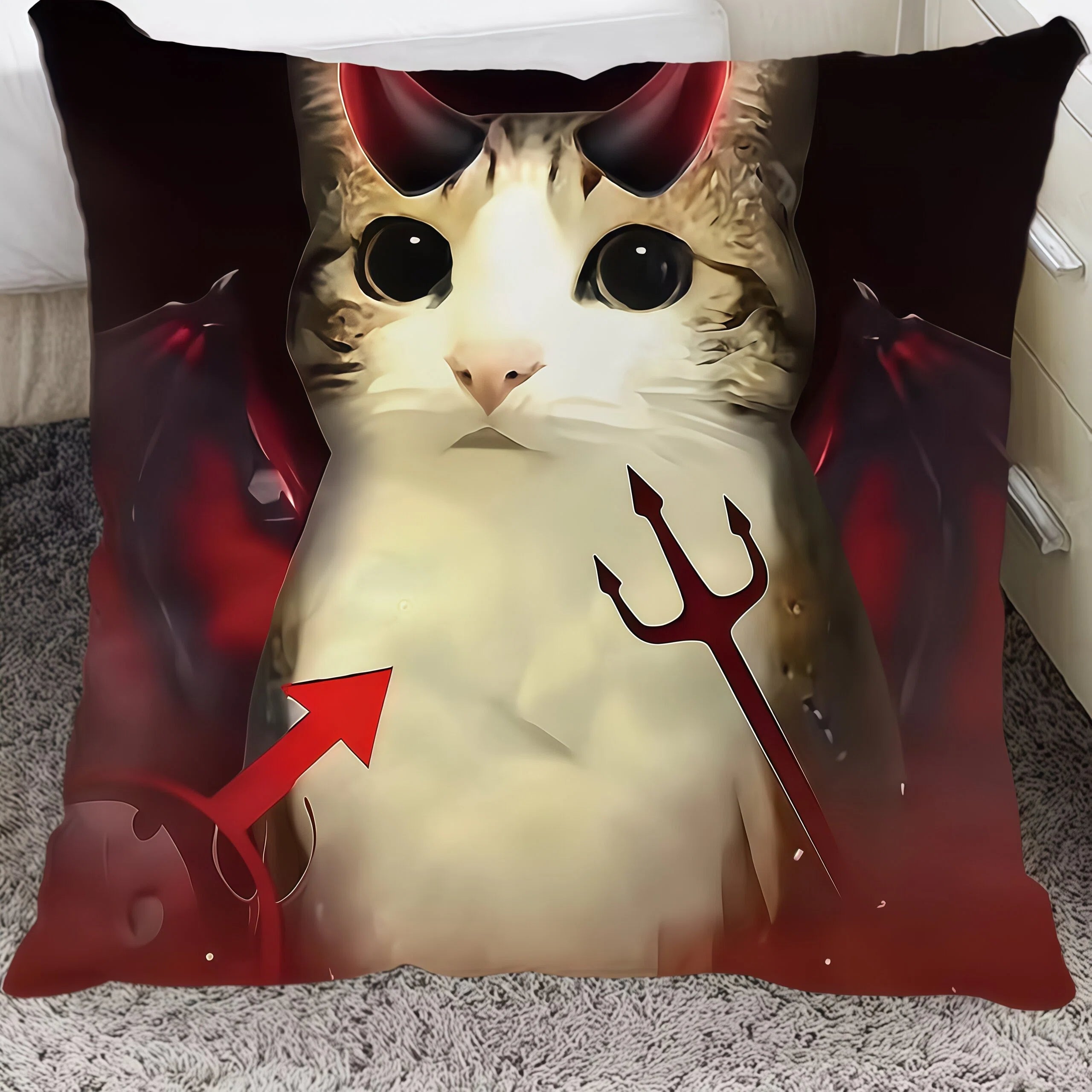 Meowl Meme Double Sided Pillow Cover,（ No Filler）