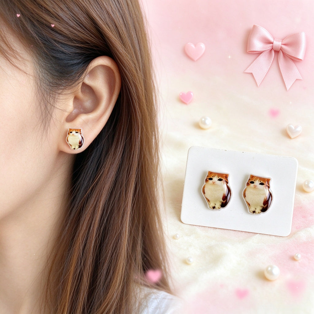 Meowl Cute Stud Earrings(925 Sterling Silver Posts)