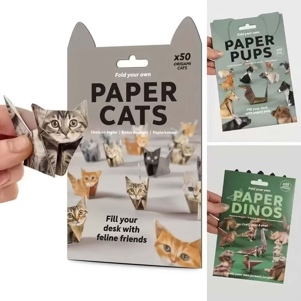 3D Origami Puppy & Cat Paper Craft