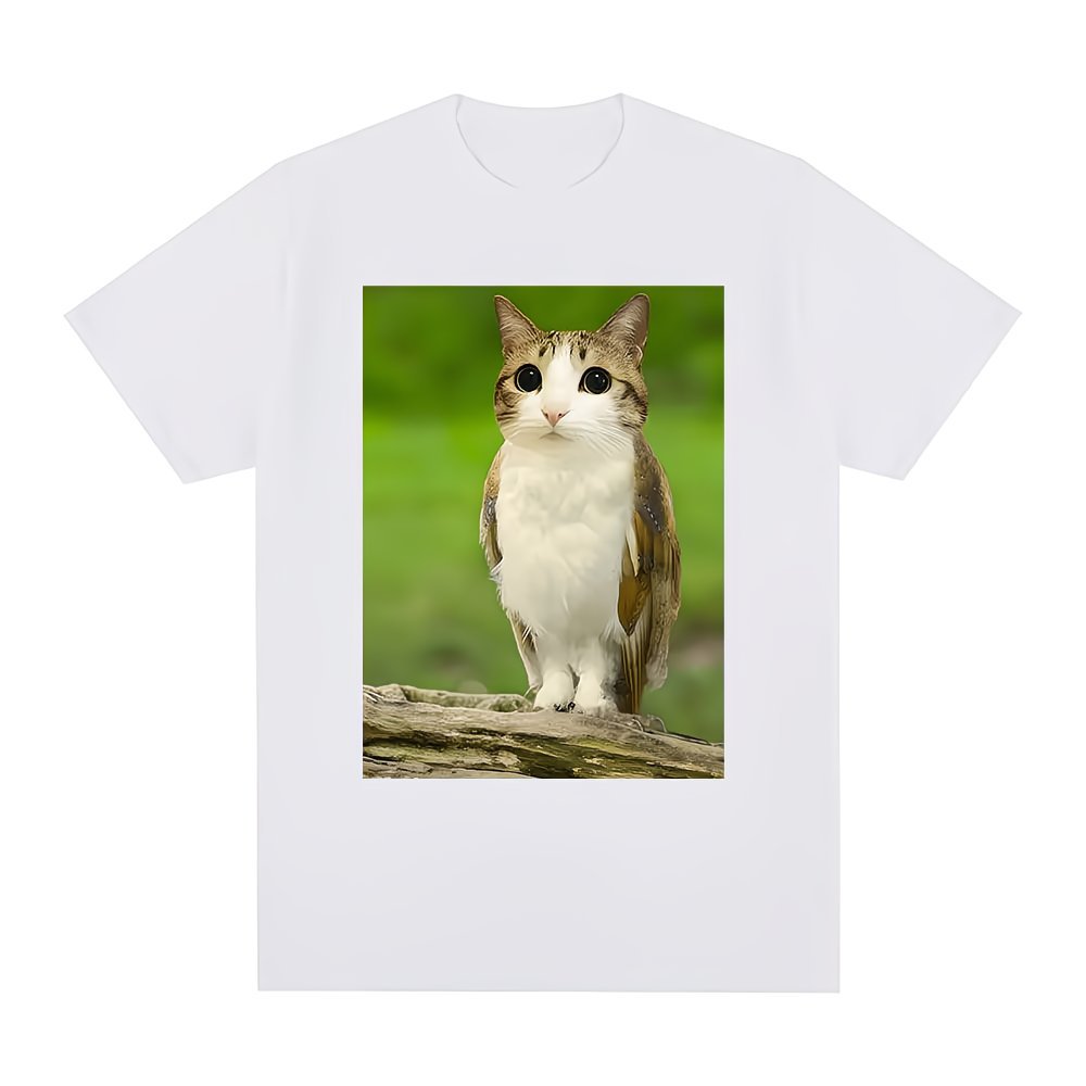 Meowl Graphic Print T-shirt