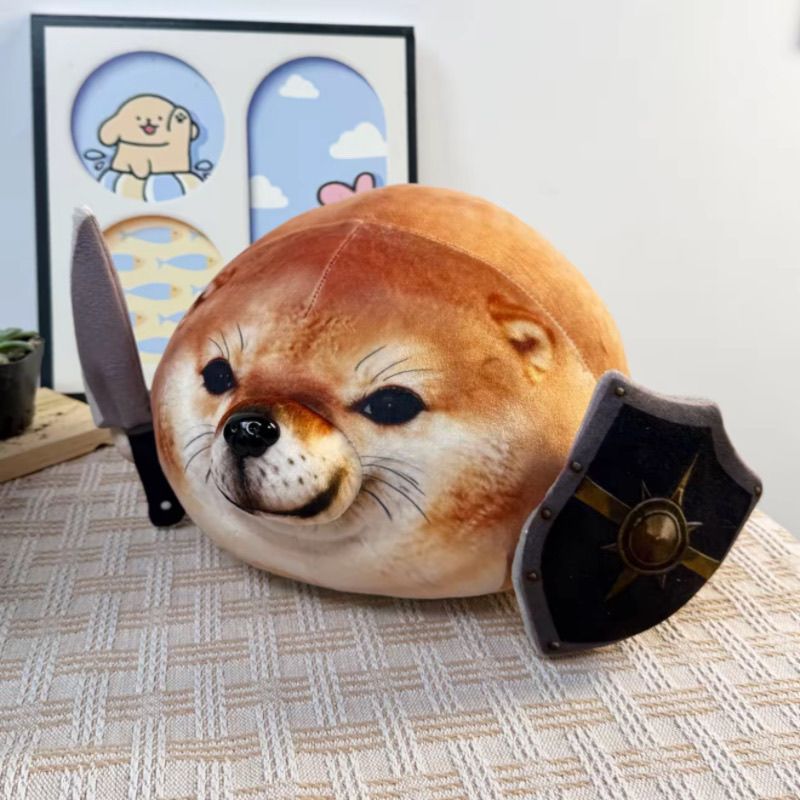 Shiba Inu Abstract Emoji Plush Doll