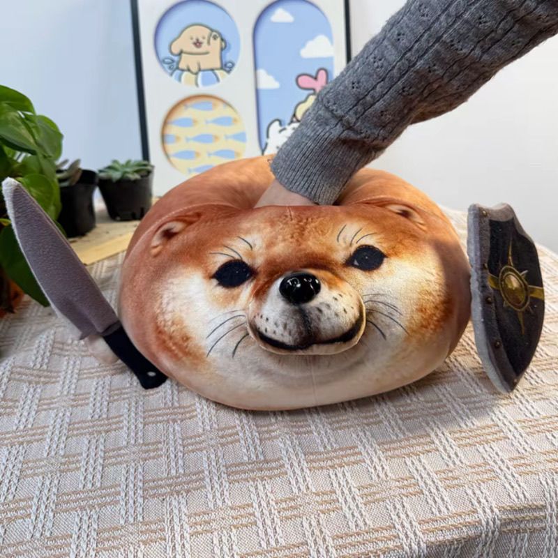 Shiba Inu Abstract Emoji Plush Doll
