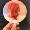 Red Puppy Rattle Fan