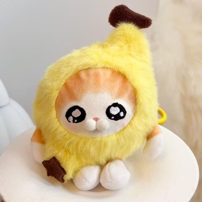 Banana Haji Mi Green Alien Cat Egg Plush Charm