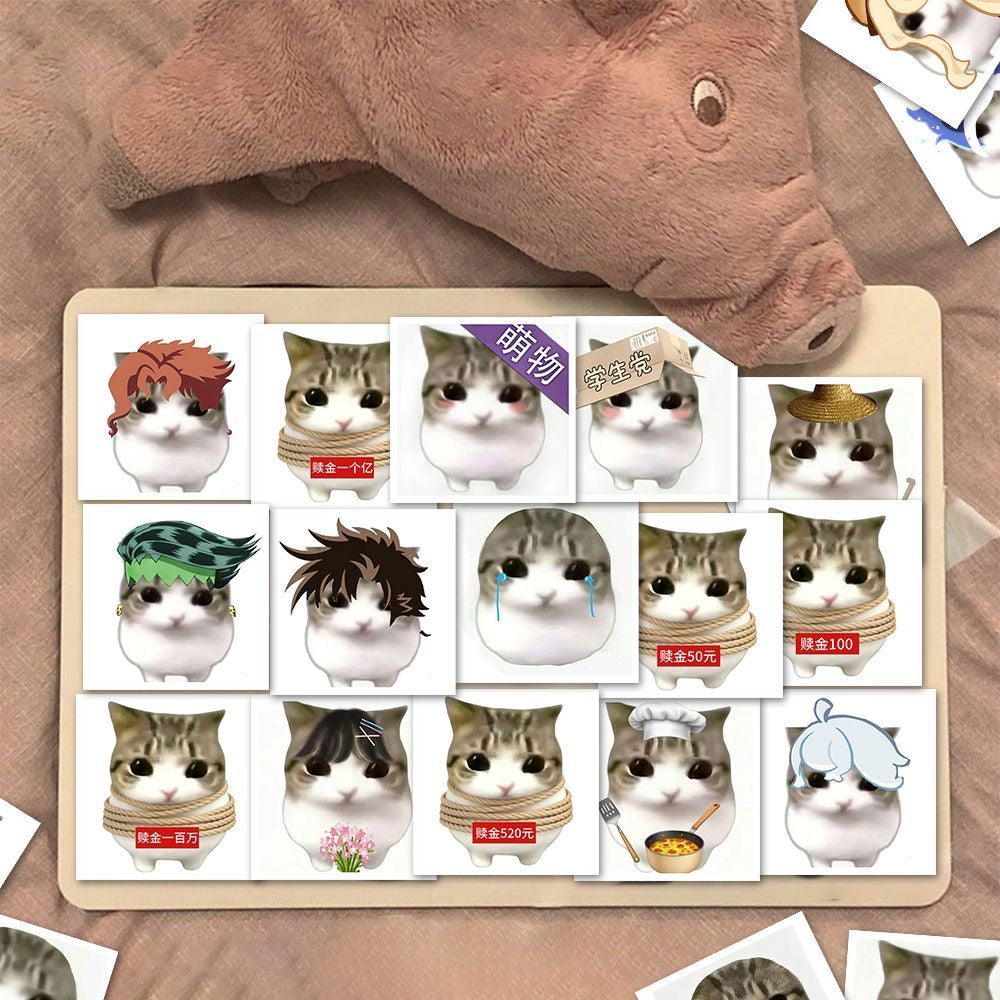 54 Unique Crispy Triangle Cat Meme Stickers