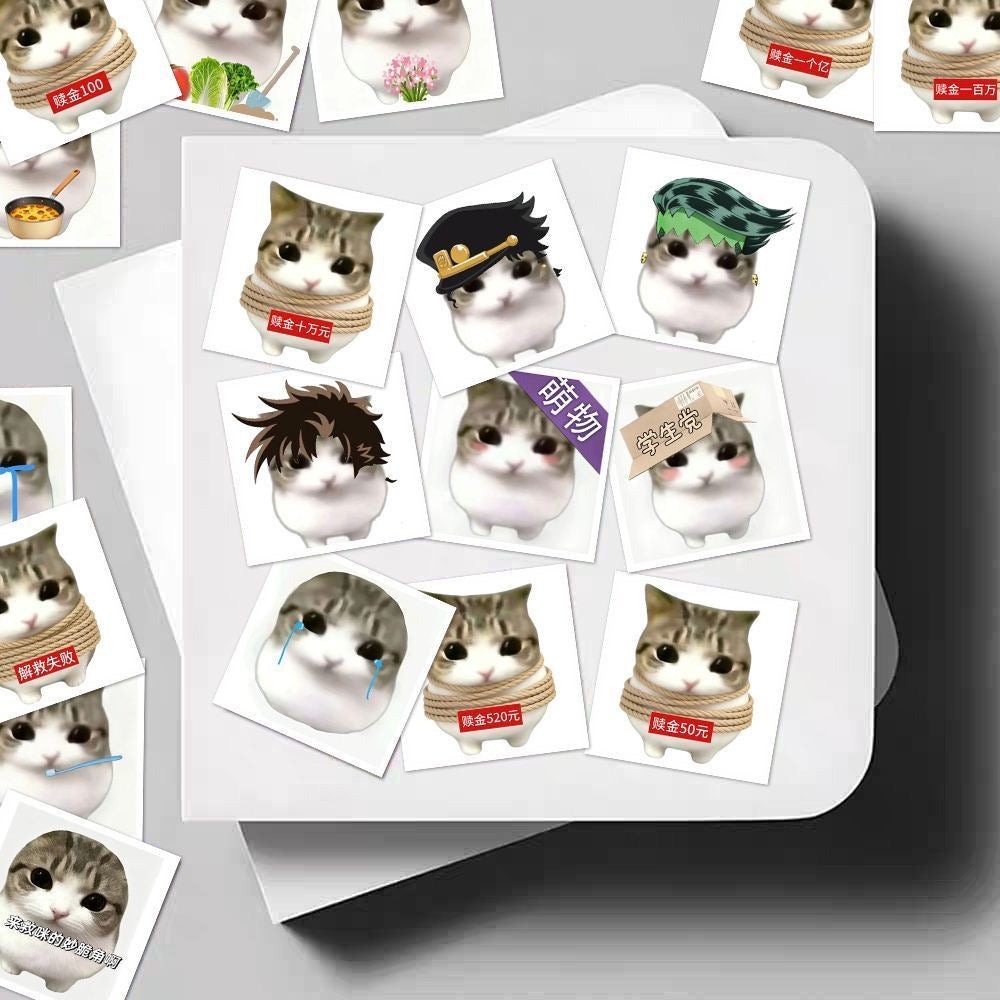 54 Unique Crispy Triangle Cat Meme Stickers