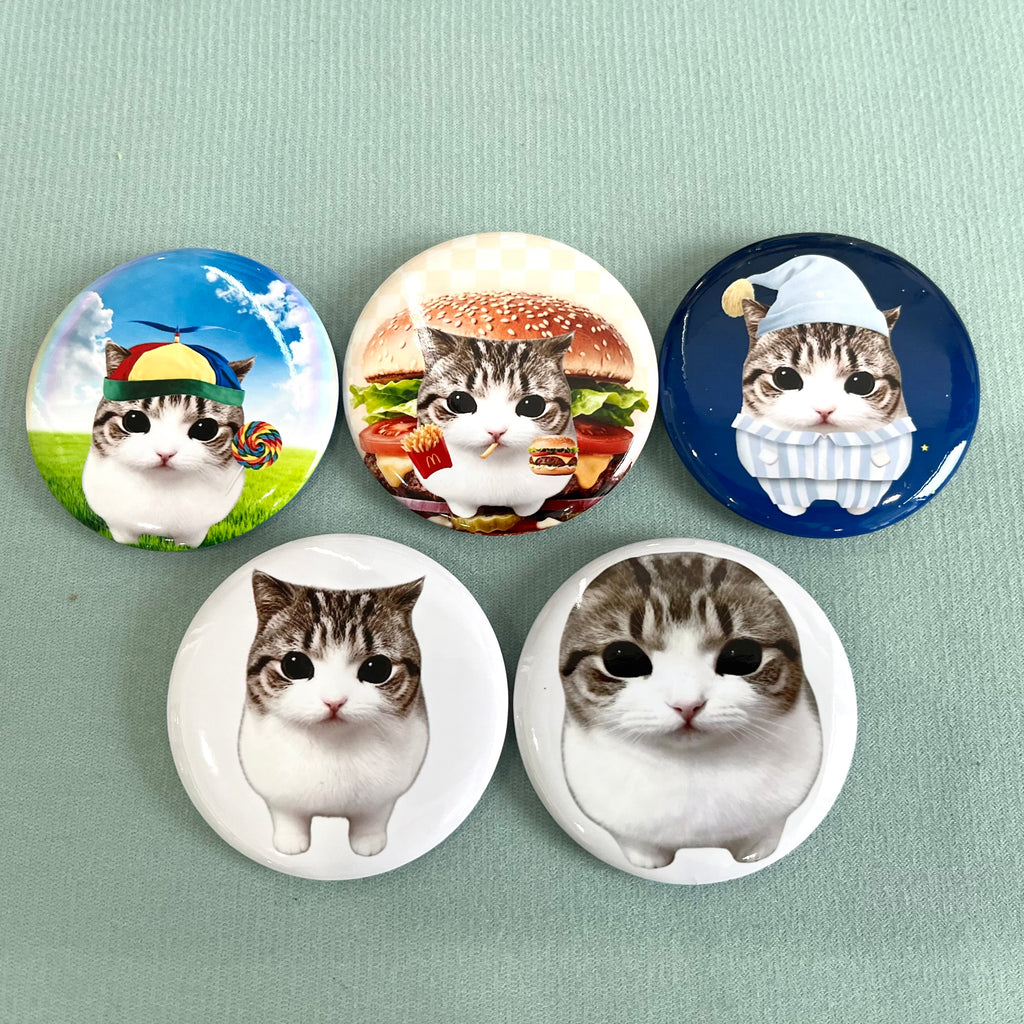 Cheesy Triangle Cat Badge