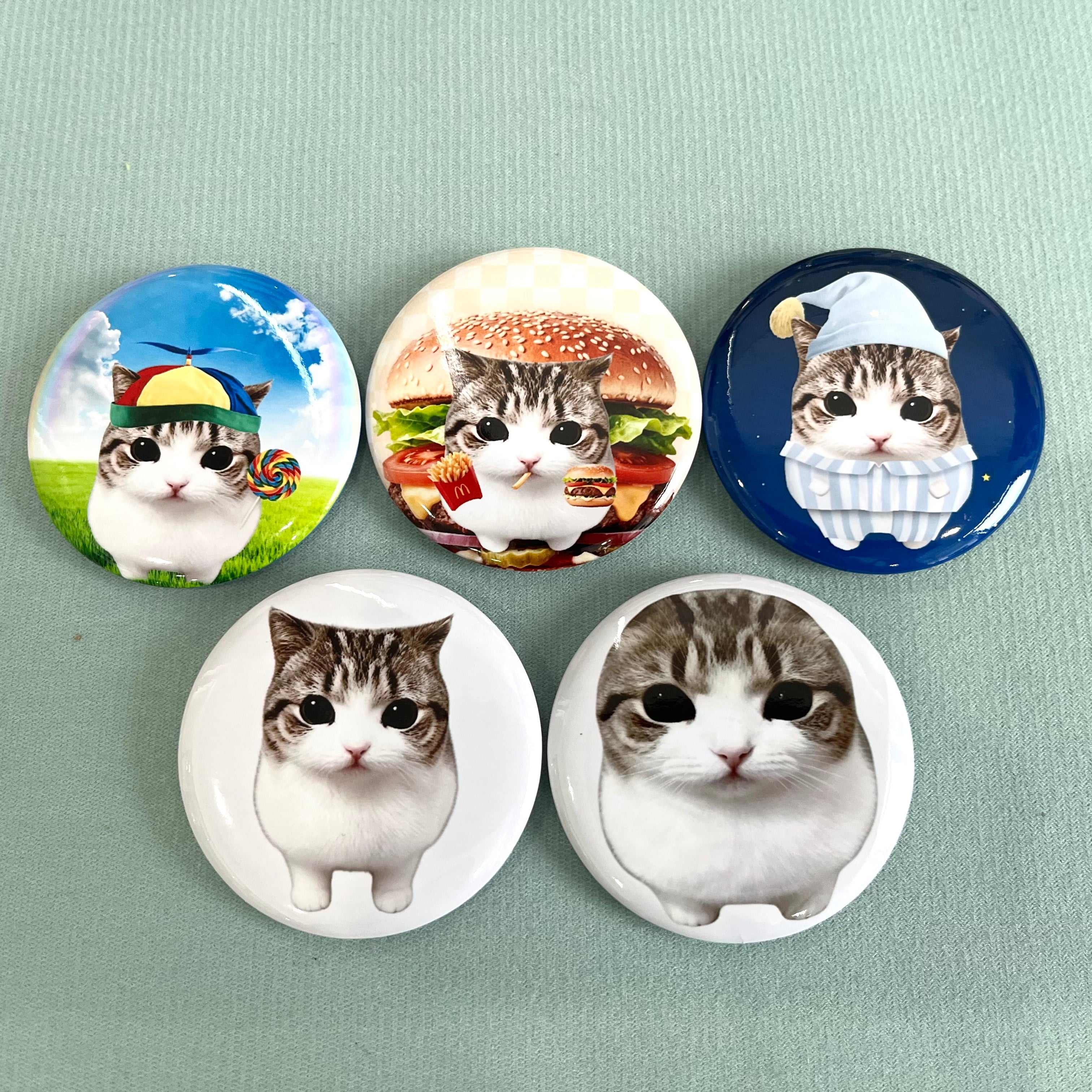 Cheesy Triangle Cat Badge