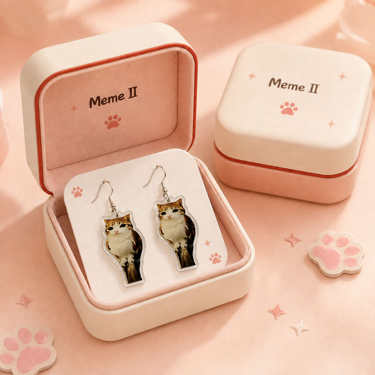 Meowl Acrylic Dangle Earrings