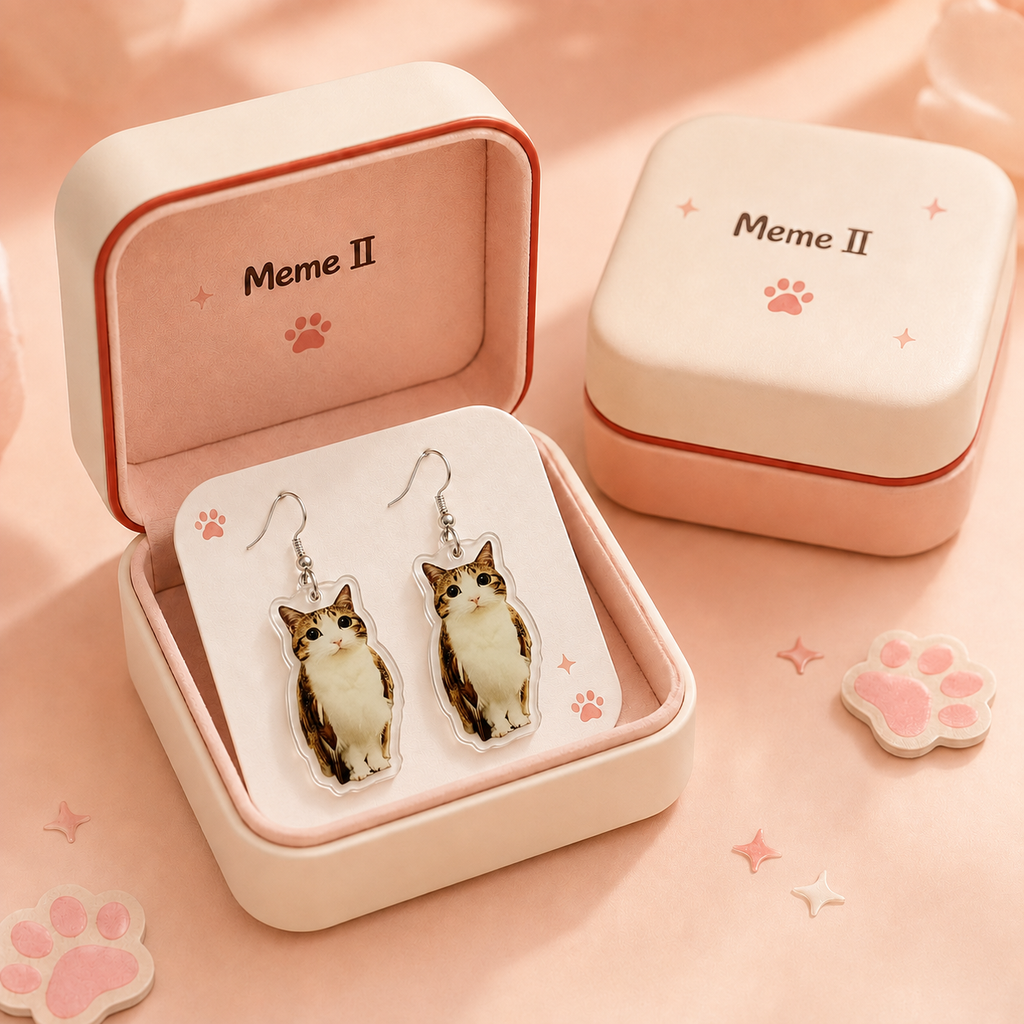 Meowl Acrylic Dangle Earrings