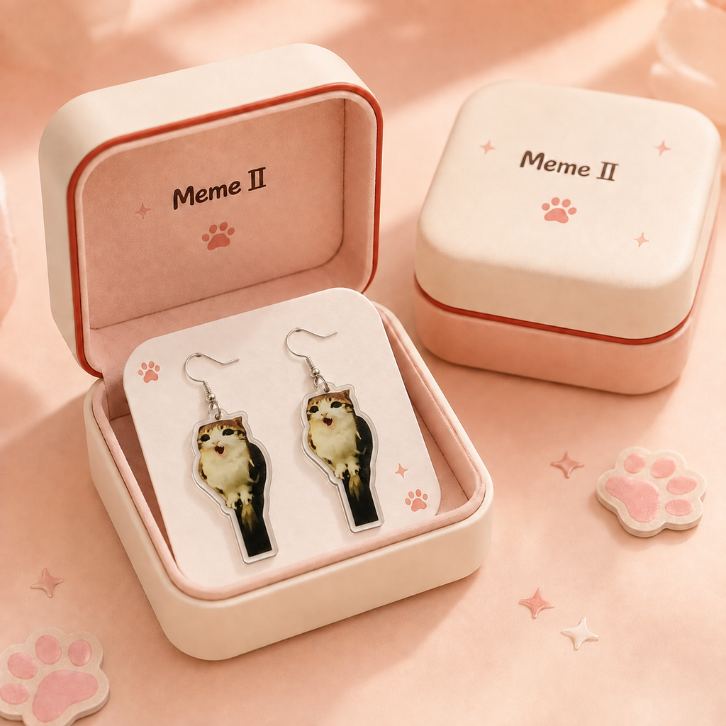 Meowl Acrylic Dangle Earrings