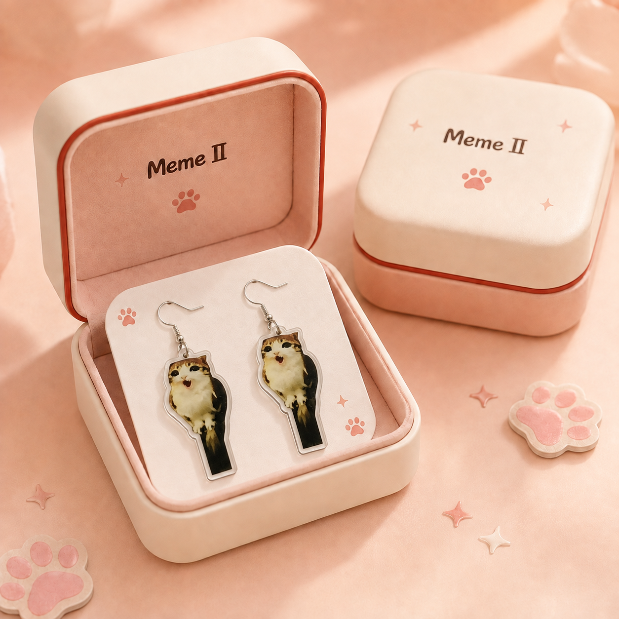 Meowl Acrylic Dangle Earrings