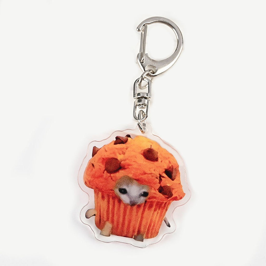 Banana Cat Acrylic Keychain