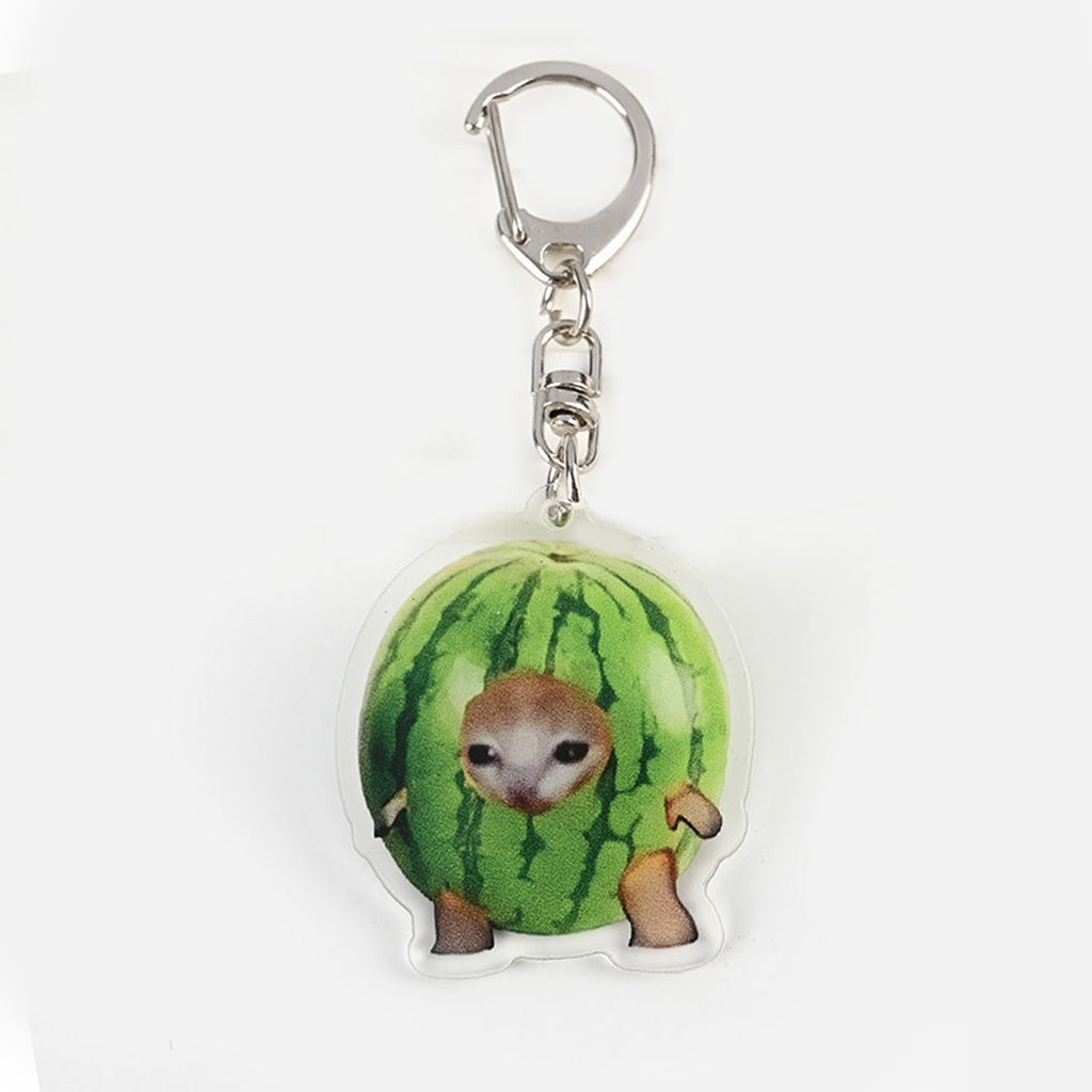 Banana Cat Acrylic Keychain