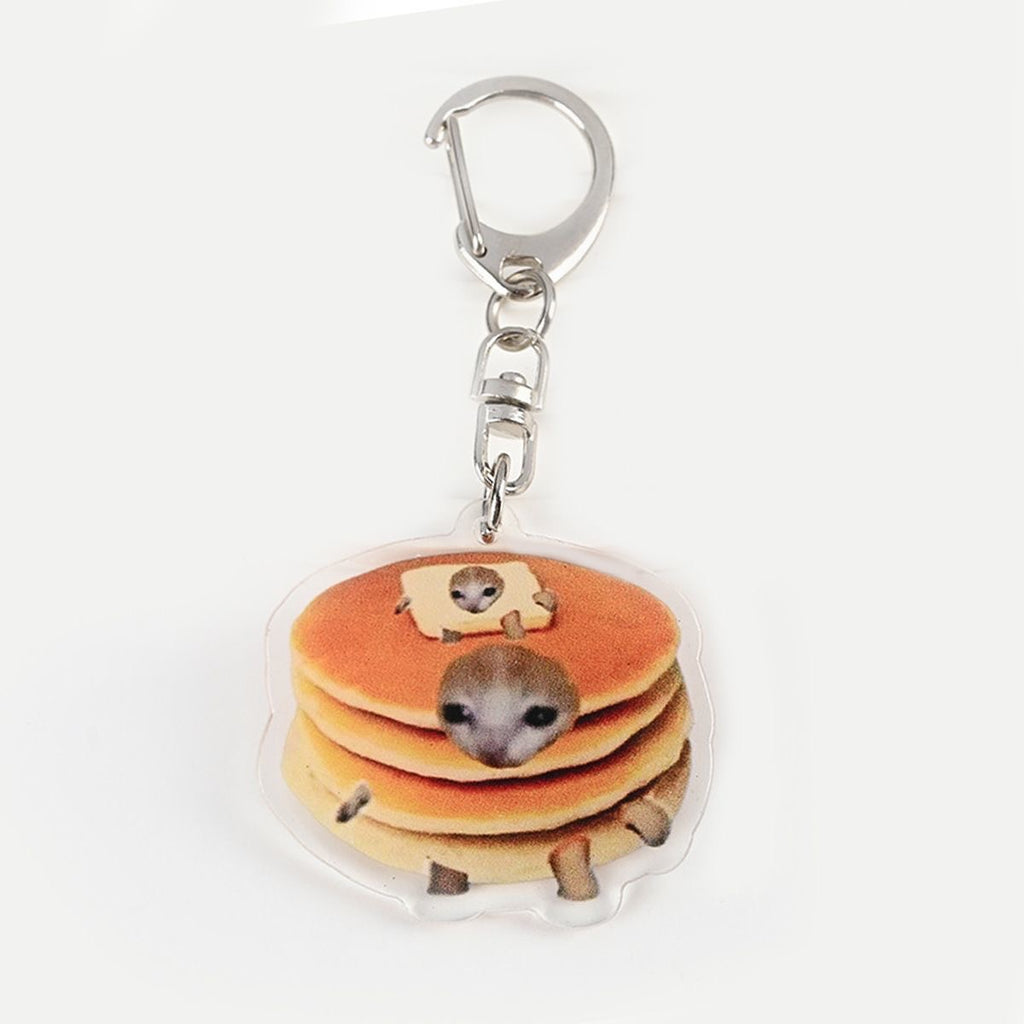 Banana Cat Acrylic Keychain
