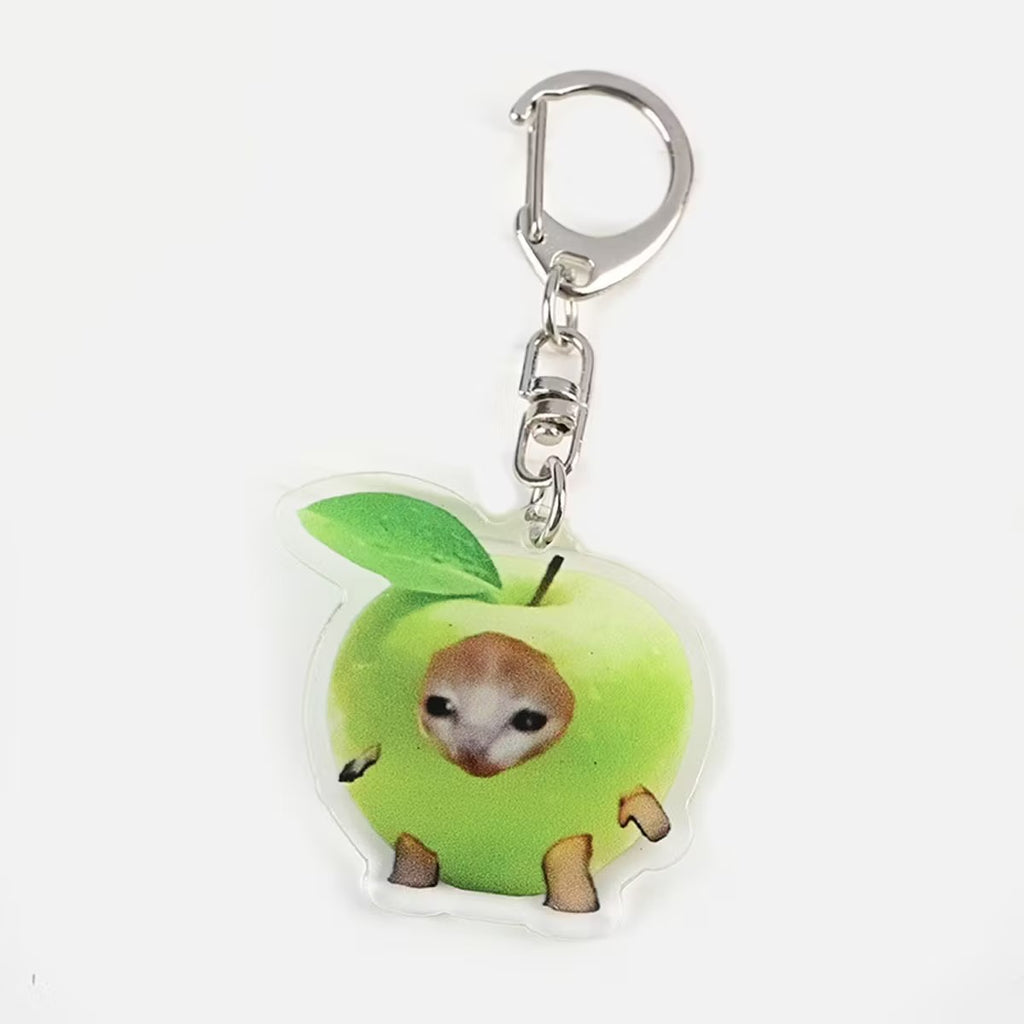 Banana Cat Acrylic Keychain
