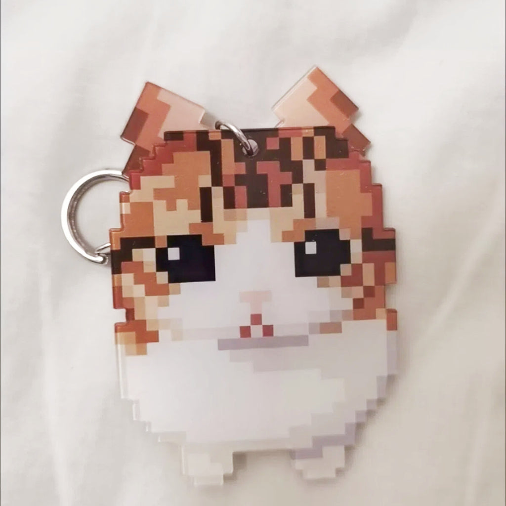 Moveable Ears Acrylic Cat Charm