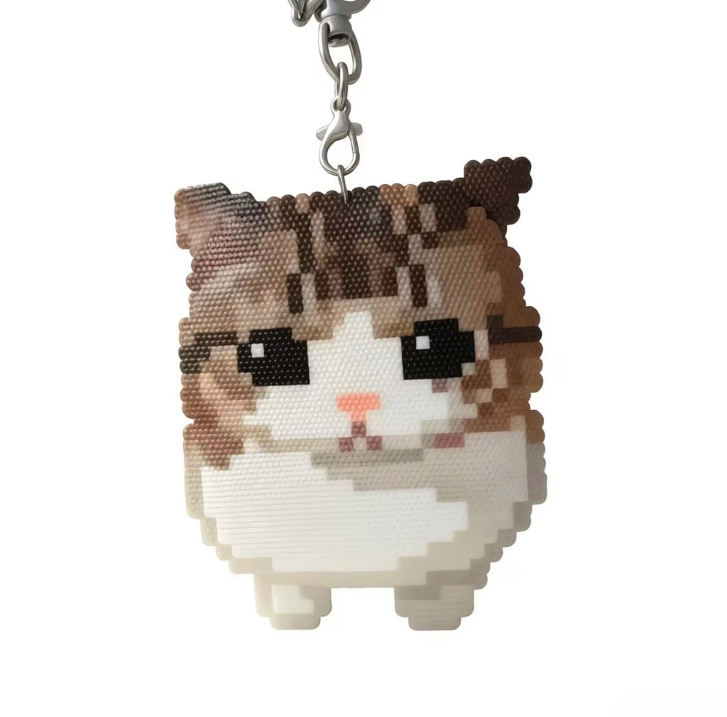 Moveable Ears Acrylic Cat Charm