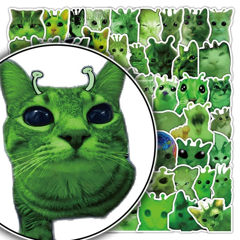 Cute Alien Cat Stickers(75 Unique Designs)