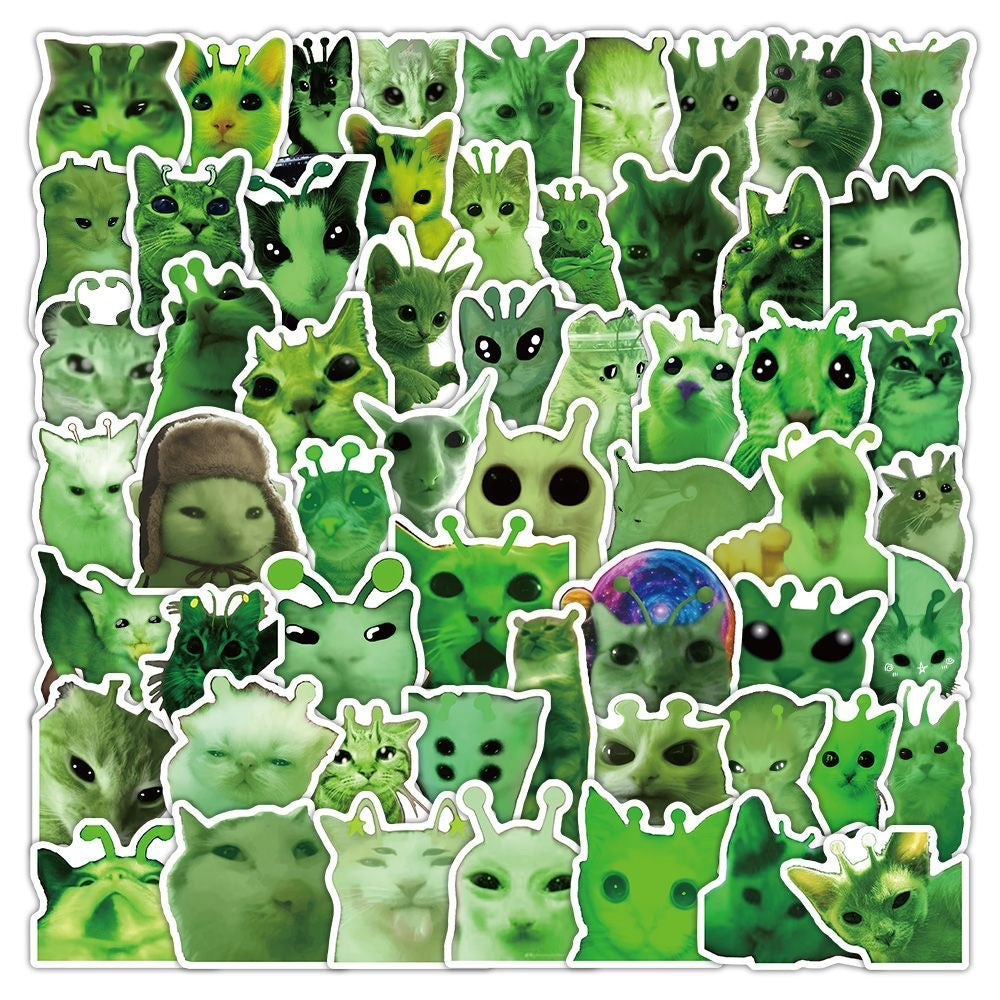 Cute Alien Cat Stickers(75 Unique Designs)