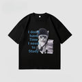 Reading Cat American Streetwear Short Sleeve T-Shirt