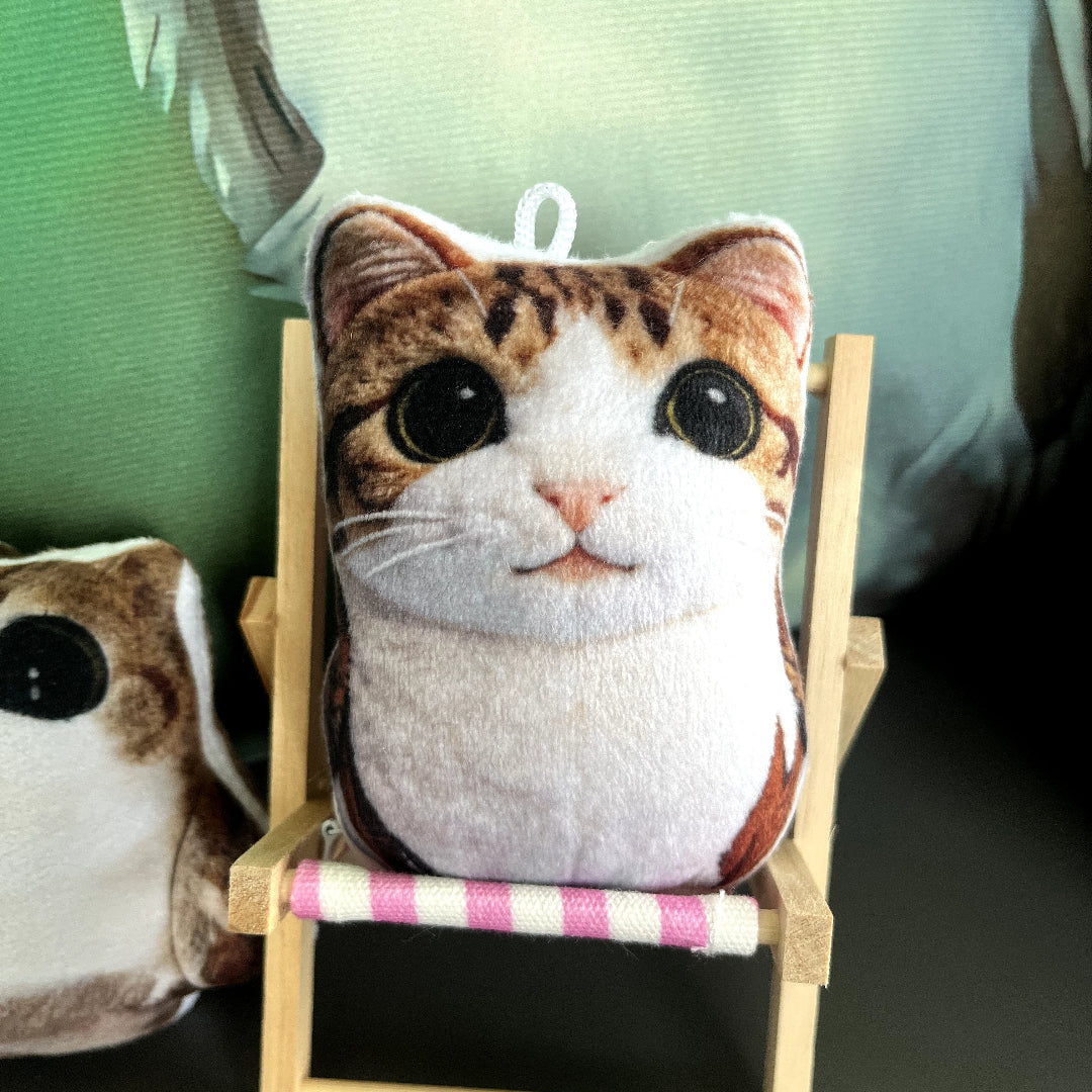 Meowl plush keychain