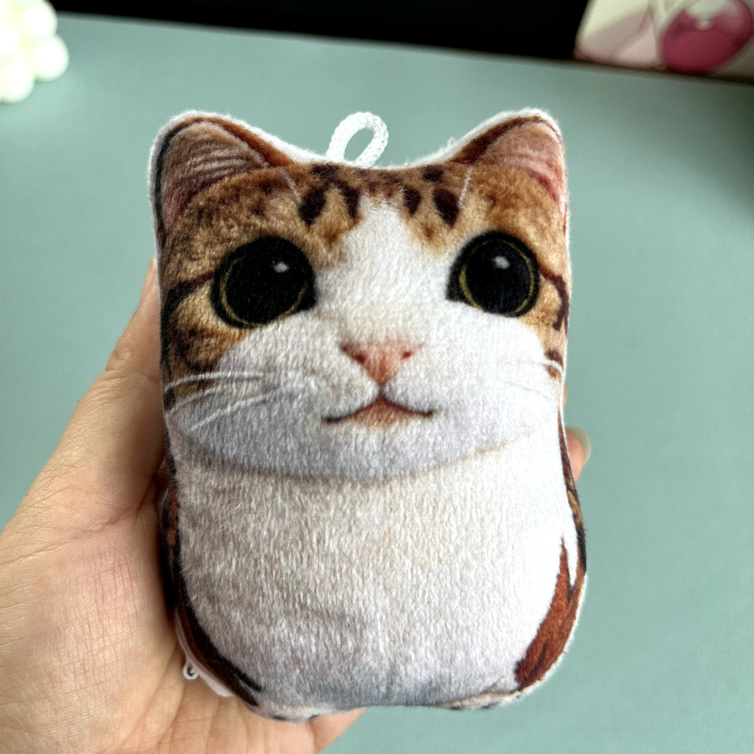 Meowl plush keychain