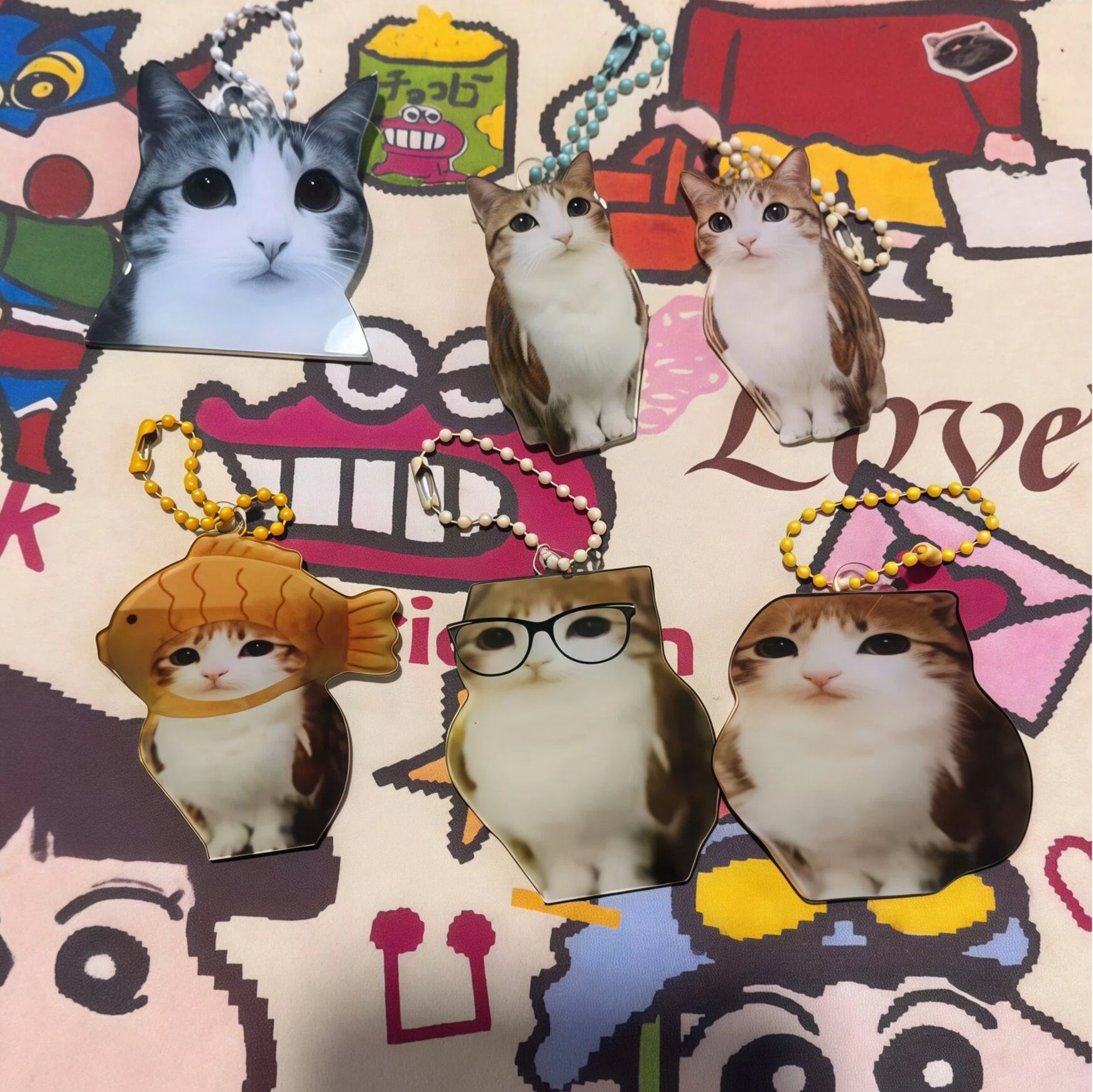 Fun Meowl Acrylic Keychain Charms