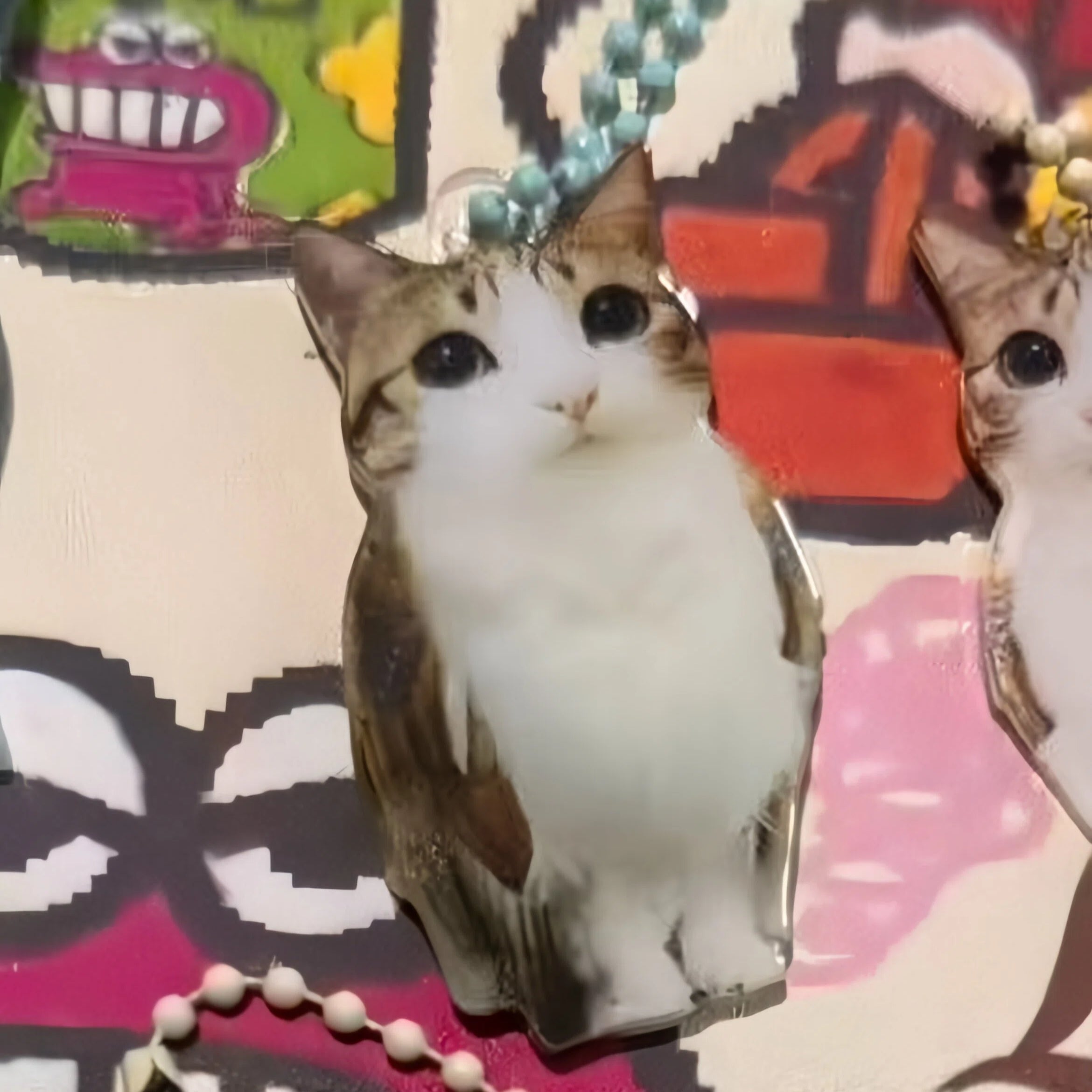 Fun Meowl Acrylic Keychain Charms