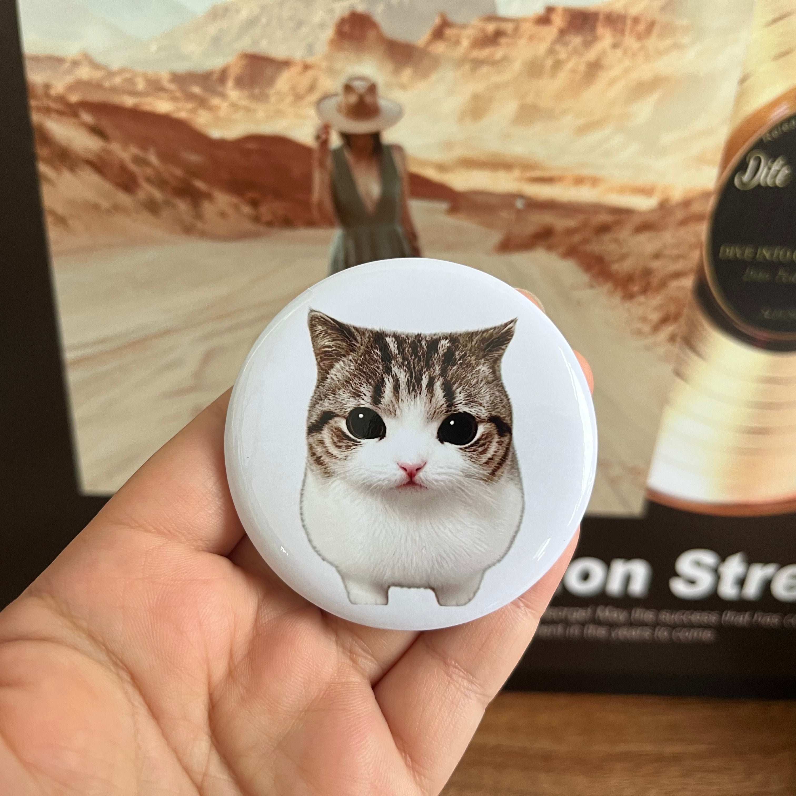 Cheesy Triangle Cat Badge