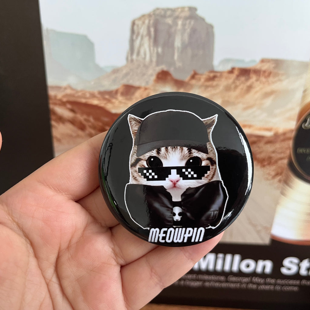 Cheesy Triangle Cat Badge