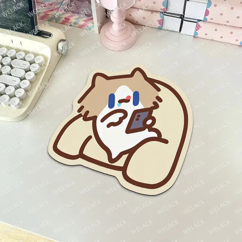Monthly salary Cat Cute Cat Cartoon Diatom Mud Mouse Pad Dormitory Office Desk Dormitory Anti dirt and Anti slip Wrist Protection Desk Pad