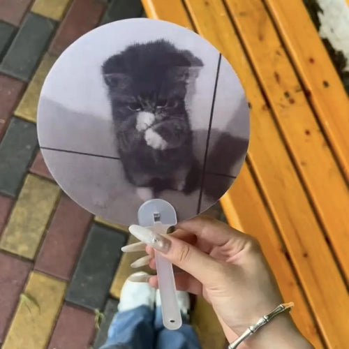 Viral Meme Lenticular Hand Fan | 3D Flip Changing Image Cartoon Meme Fan
