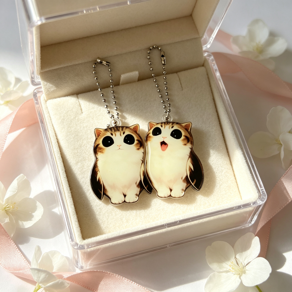 Meowl Kitten Magnetic Keychains (Set of 2)